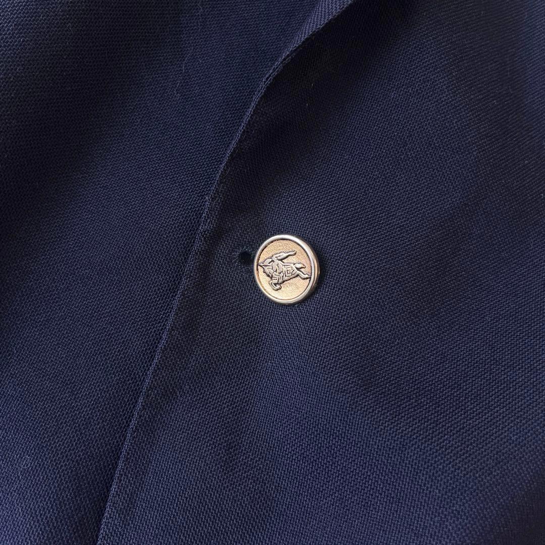 90s バーバリー ドイツ製 金ボタン テーラード ジャケット ネイビーブレザー