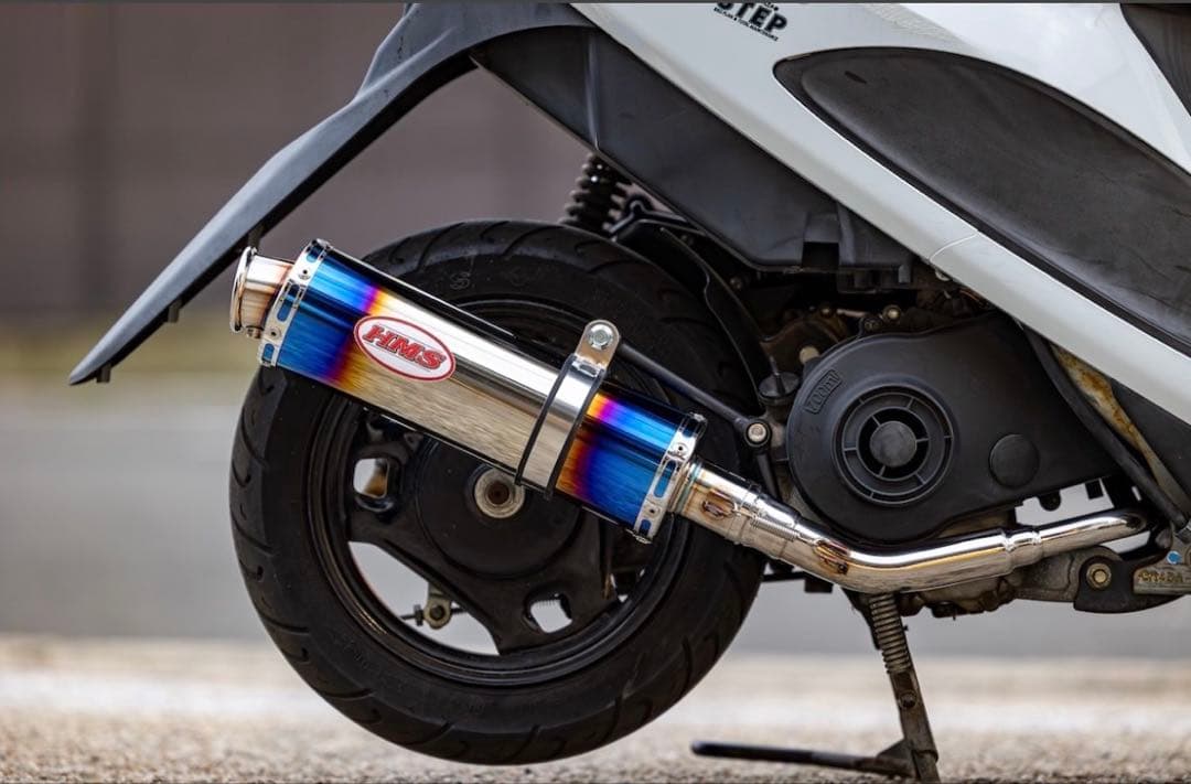 新製品 アドレスV50 (CA4BA ) HMS製 B2Xマフラー ブルー