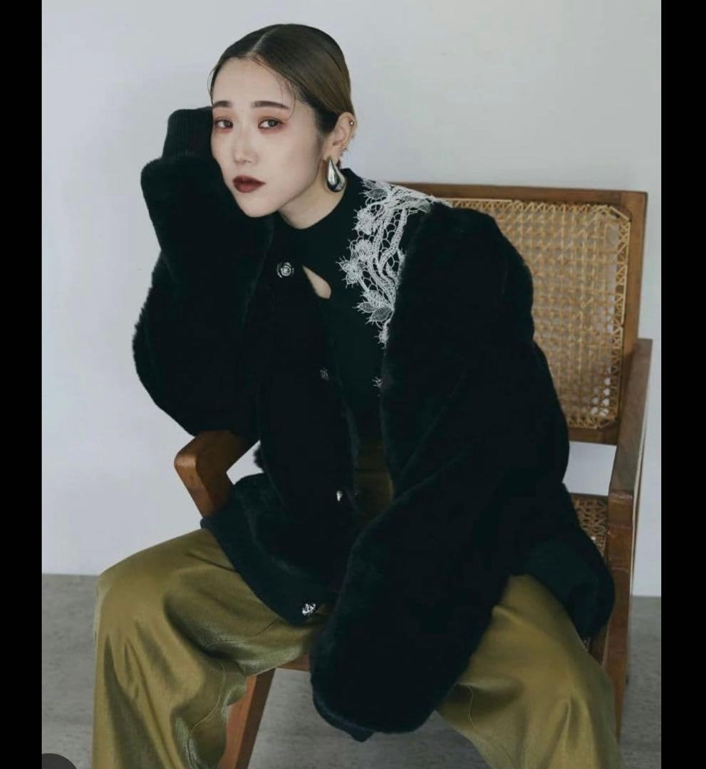 ANDREA&Co. ファーコート　ブラック