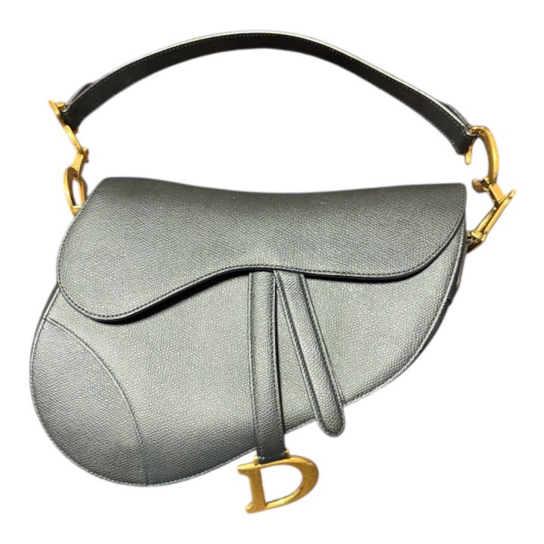 美品DIOR Saddle バッグ ミディアムグレインドカーフスキン　ブラック
