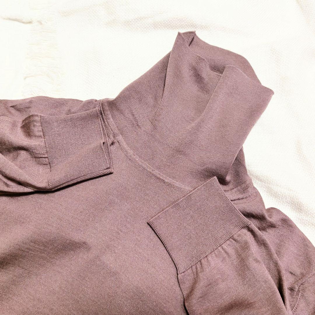 エルメネジルドゼニアZEGNAカシミアシルクCASHSETAタートルネックニット