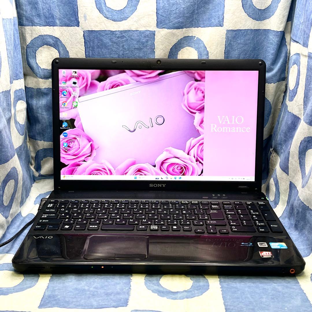 人気VAIO♡爆速SSD512G☆i7☆大人な黒♪ブルーレイ&カメラ！Win11