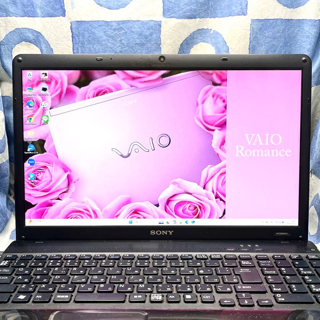 人気VAIO♡爆速SSD512G☆i7☆大人な黒♪ブルーレイ&カメラ！Win11