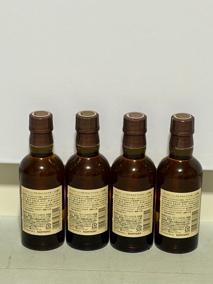 サントリー シングルモルトウイスキー 山崎 180ml ×4本