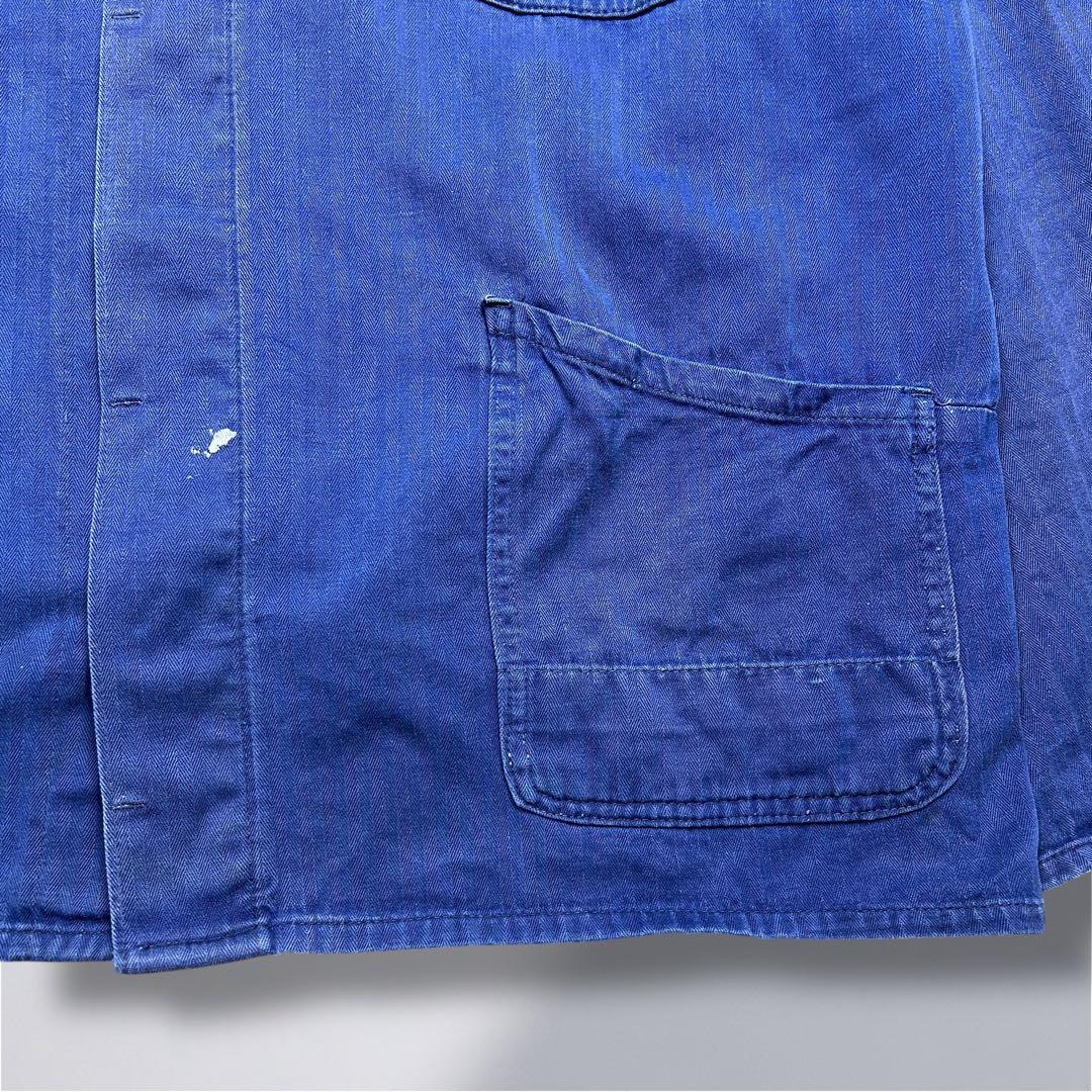 70~80's'ユーロワークジャケット ヘリンボーン織コットン ジャケットXL