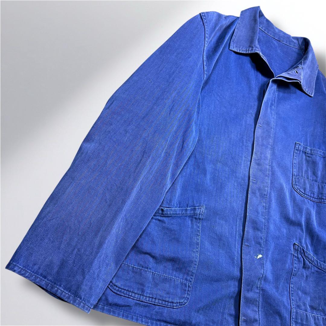 70~80's'ユーロワークジャケット ヘリンボーン織コットン ジャケットXL