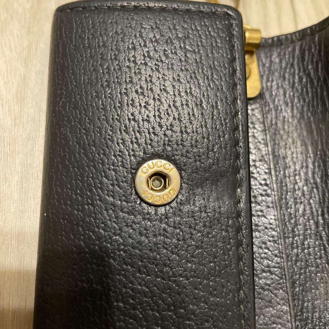 GUCCI アニマリエ ブラックレザー キーケース