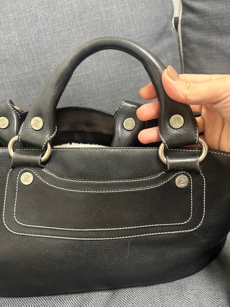 セリーヌ　Celine ブギーバッグ　黒　トリオンフ　チャーム付き