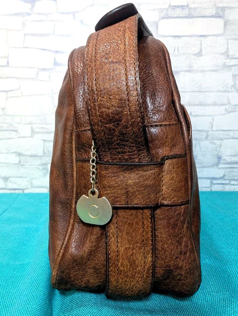 美品♥セリーヌ ショルダーバッグ レザー 馬車 ヴィンテージ OLDCELINE