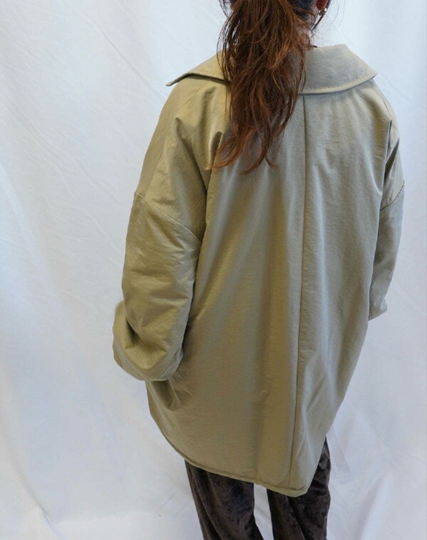 セール　CLOCHE クロッシェ ステンカラー中綿コート グレー　タグ付