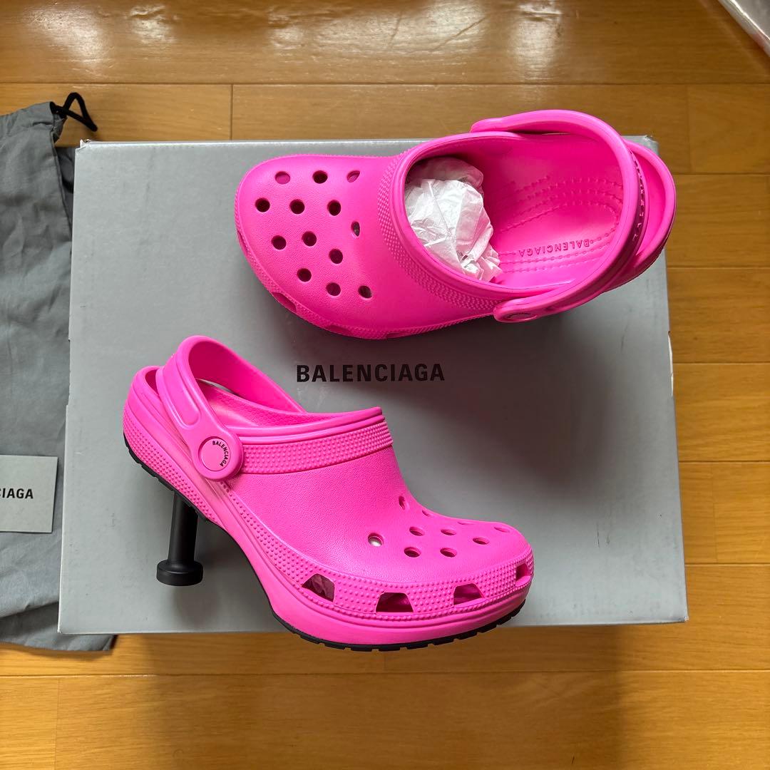 BALENCIAGA CROCS ピンク ヒール