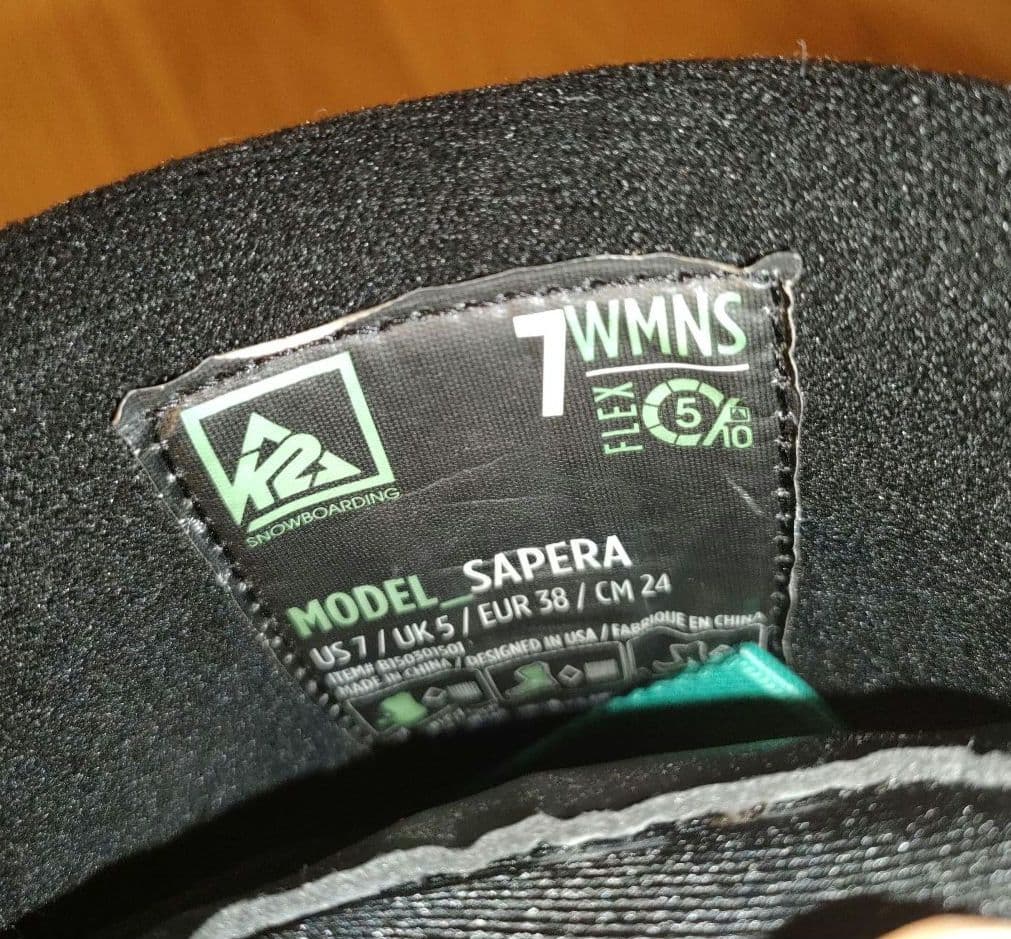 K2 スノーボードブーツ 24.0cm SAPERA 女性用