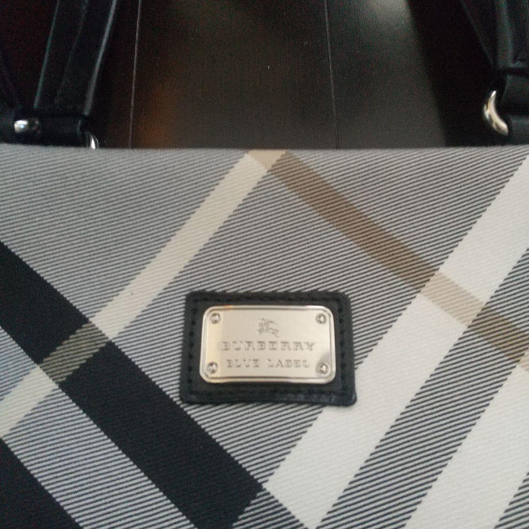 BURBERRY BLUE LABEL ビジネスバッグ グレー チェック