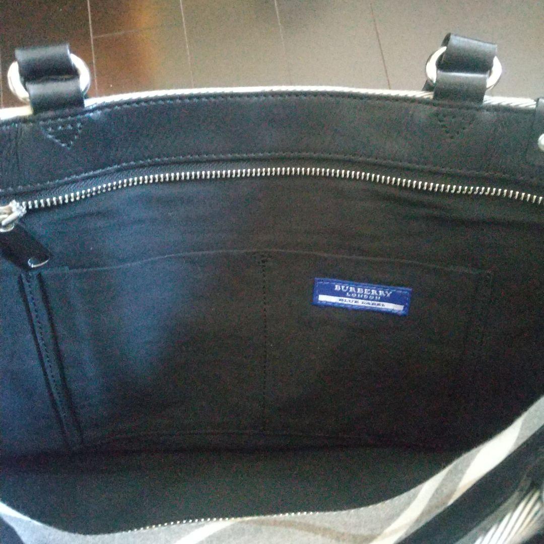 BURBERRY BLUE LABEL ビジネスバッグ グレー チェック