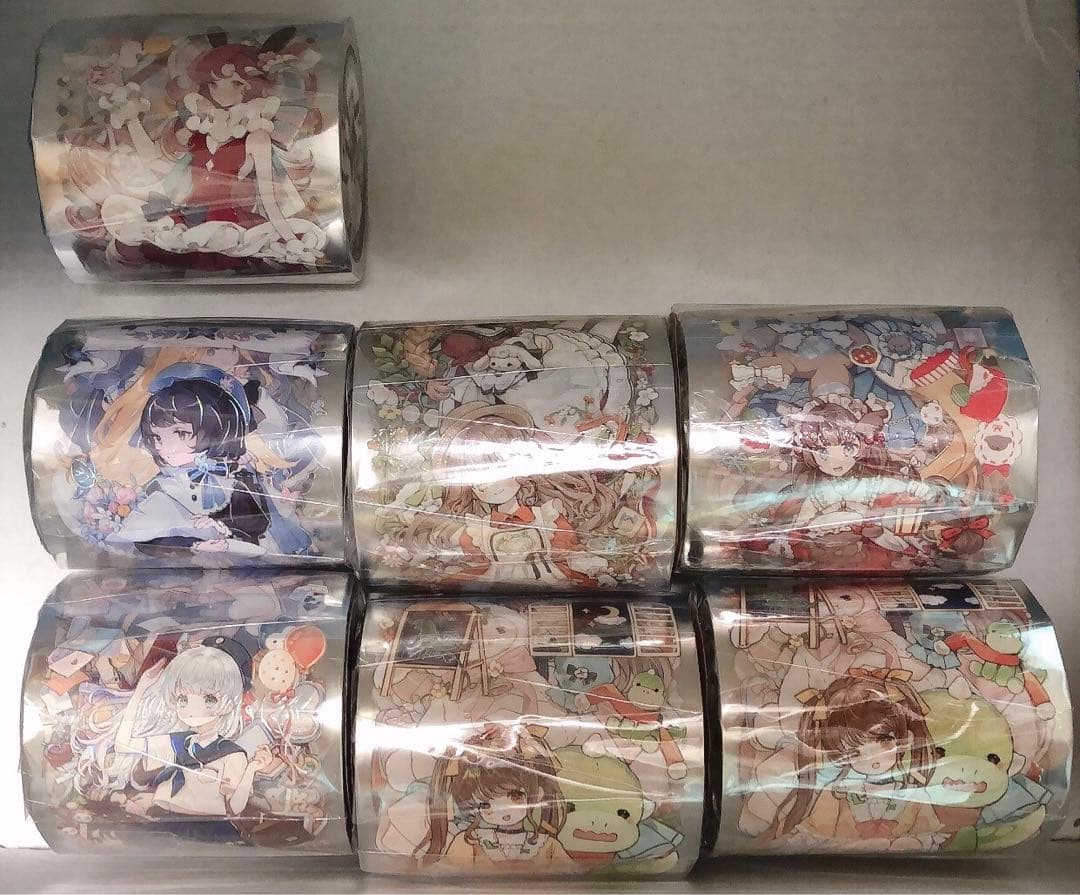 ま*る様 人物マステ　新品巻売り　(女の子マステ　7点セット)