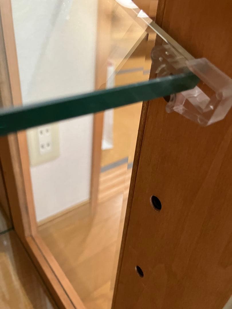 キュリオケース(ガラスケース) 日本製　ナチュラル(キャメル)