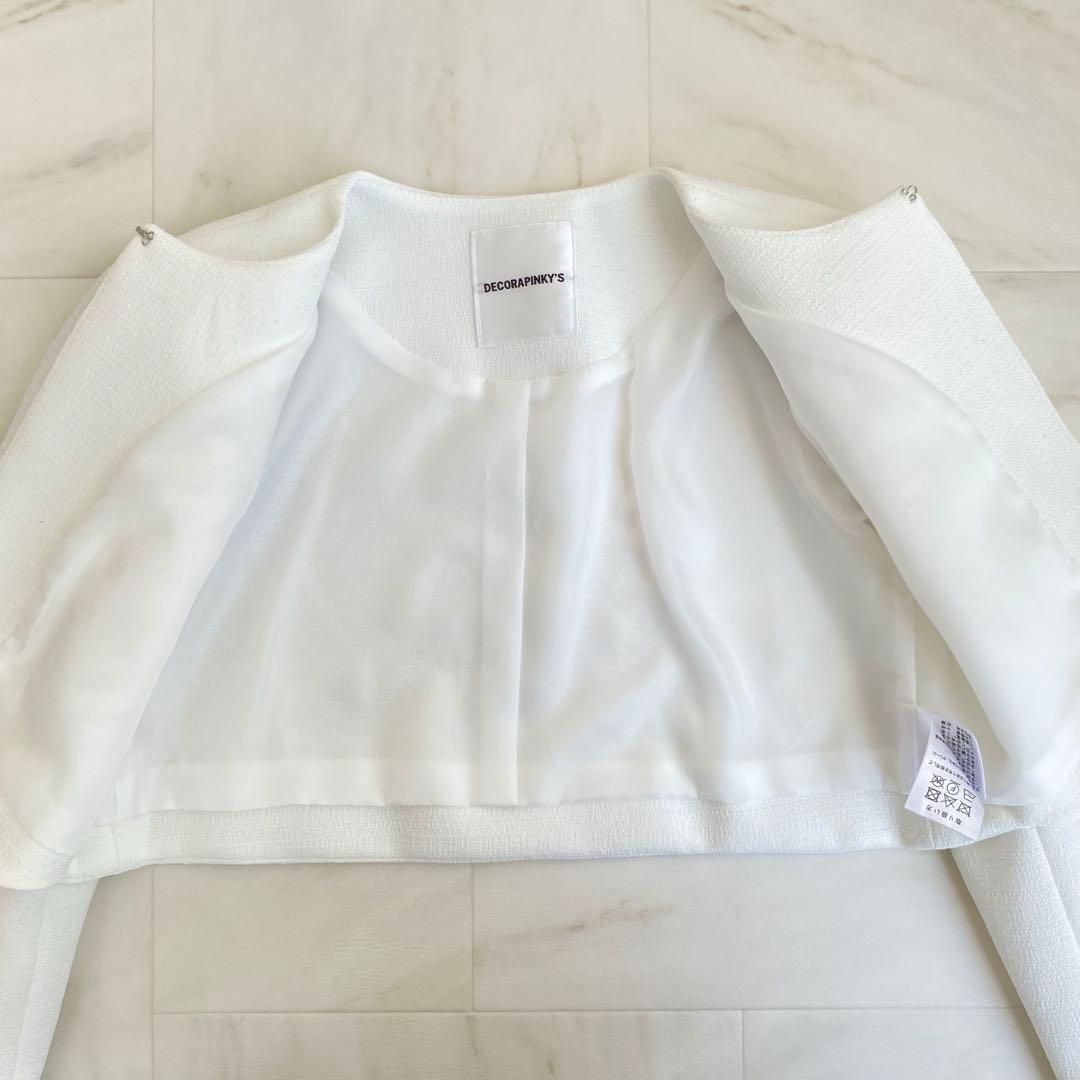 大人気!!白×ベージュフォーマル♡130入学 卒園 ⋈女の子 アンサンブル