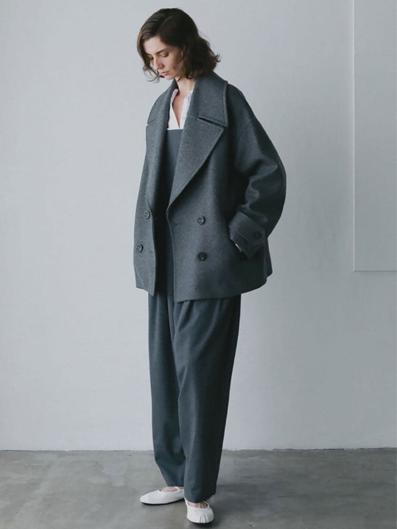 HER.ビックカラーコート　グレー新品タグ付き