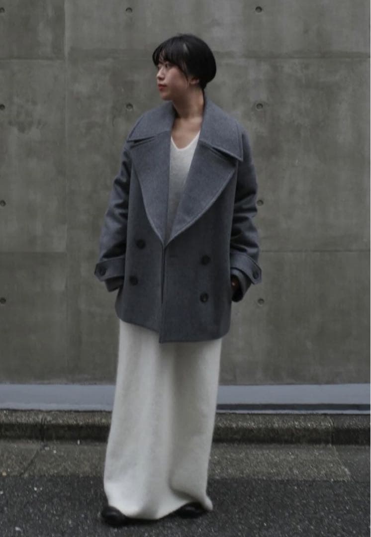 HER.ビックカラーコート　グレー新品タグ付き