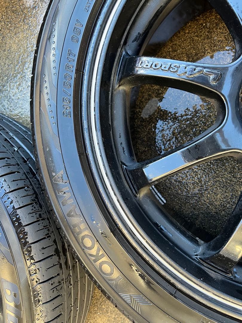 ヨコハマ ブルーアース付 17インチ タイヤホイール4本 ガリ傷あり 送料込