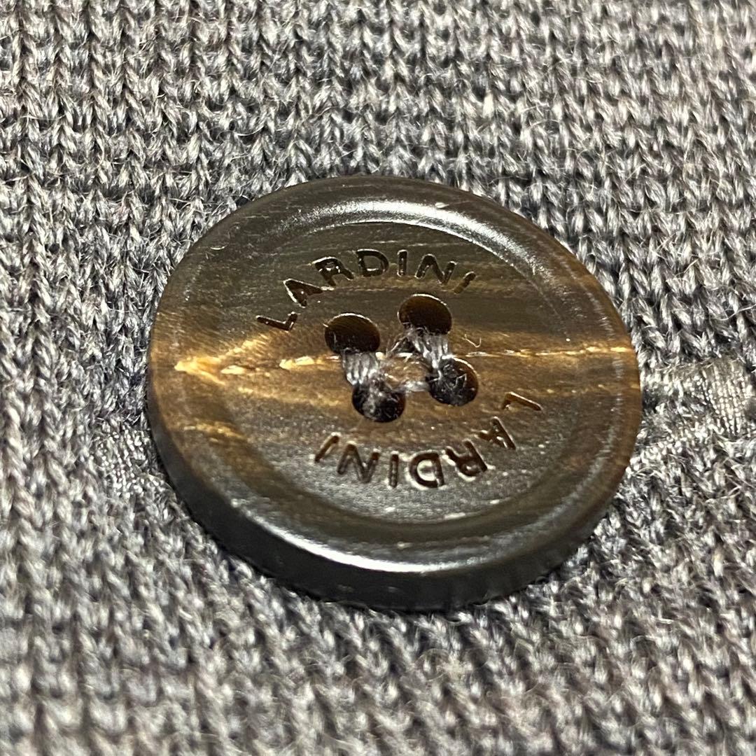 LARDINI ラルディーニ ウール 100% ニットジャケット グレー M
