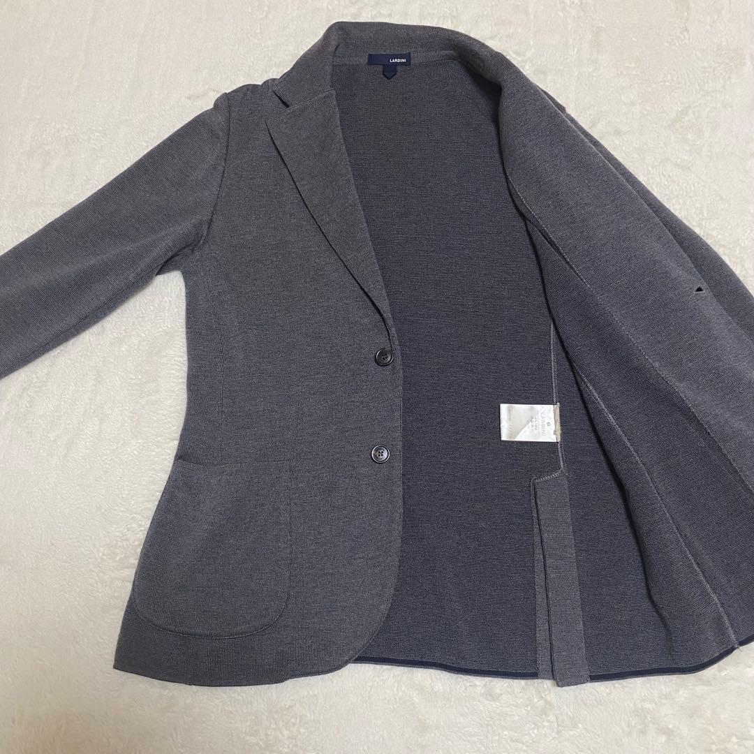 LARDINI ラルディーニ ウール 100% ニットジャケット グレー M