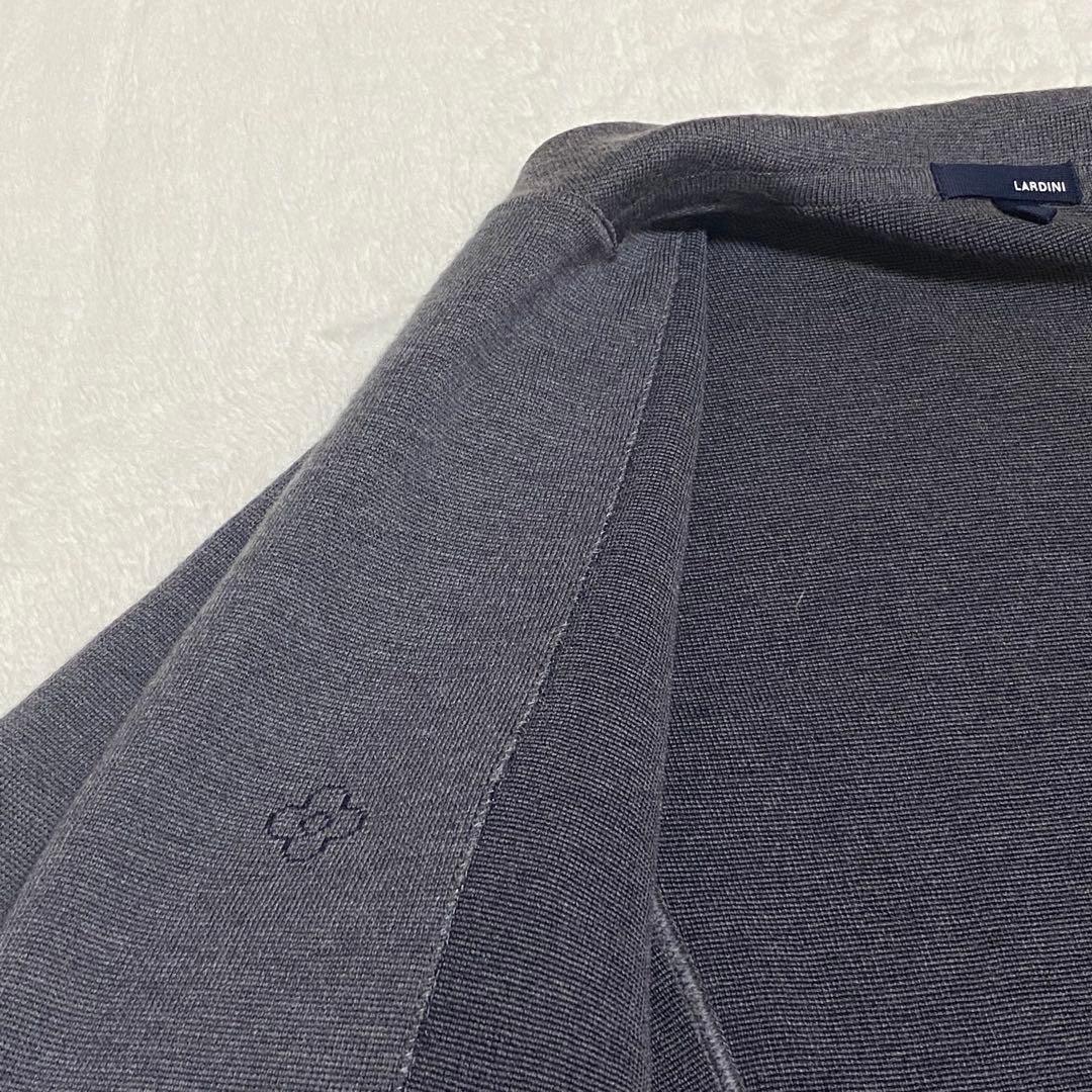 LARDINI ラルディーニ ウール 100% ニットジャケット グレー M