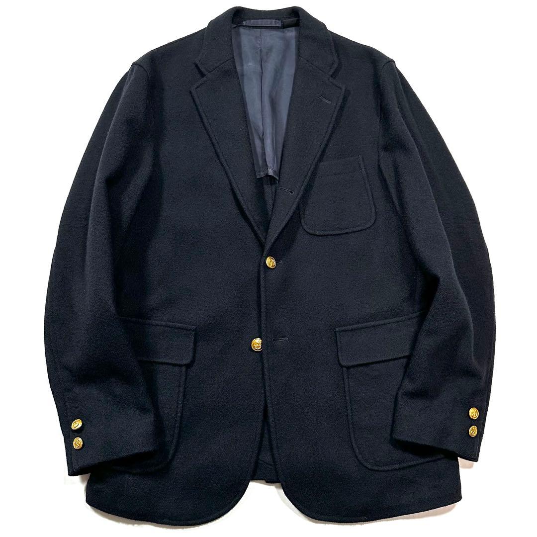 百名品◎BEAMS＋ コンバットウール 3つボタン 紺ブレザー コーデュラ S