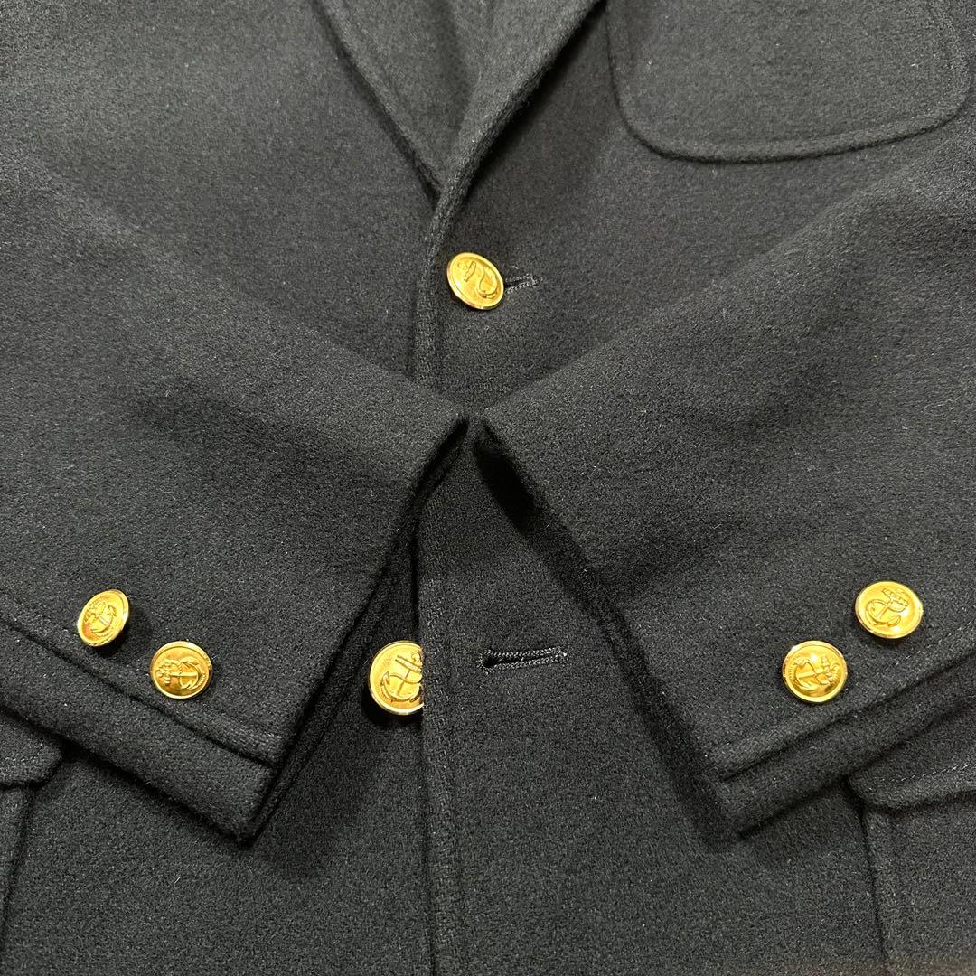 百名品◎BEAMS＋ コンバットウール 3つボタン 紺ブレザー コーデュラ S