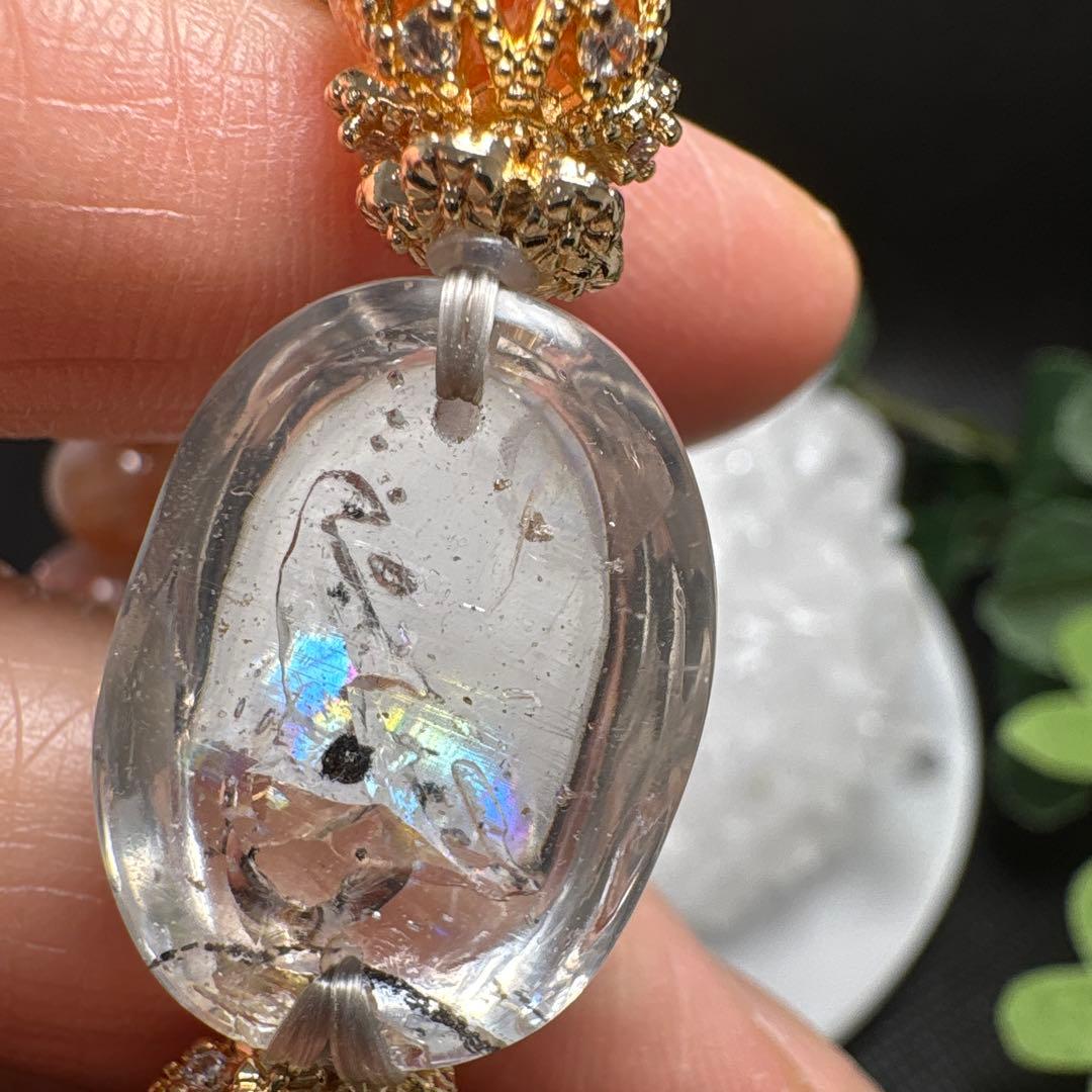 ＊みだきゆ様＊水入り　流砂入り　虹入り水晶　サンストーン　ブレスレット