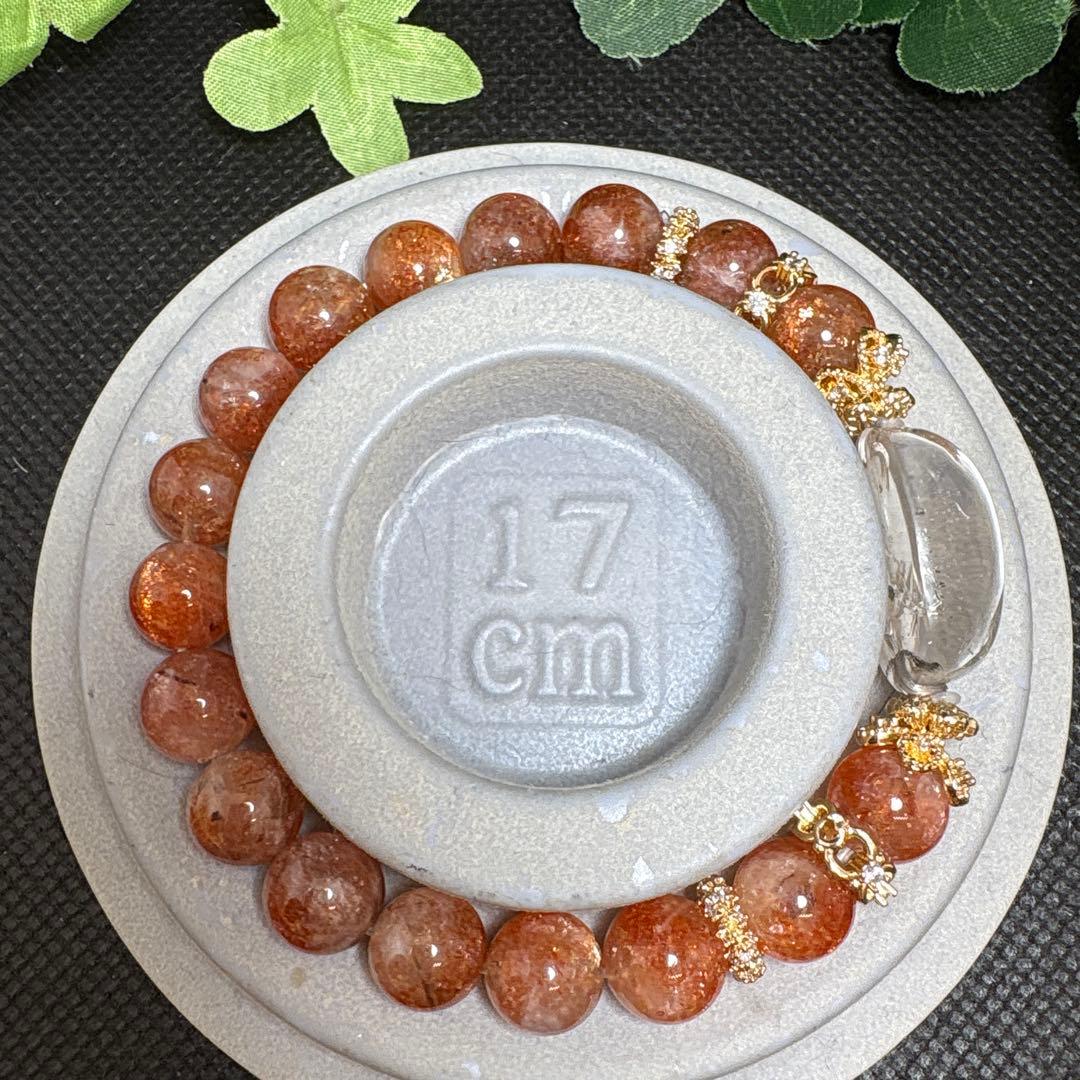 ＊みだきゆ様＊水入り　流砂入り　虹入り水晶　サンストーン　ブレスレット