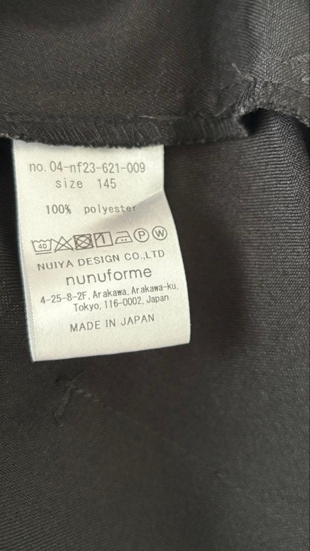 セレモニー　nunuform ヌヌフォルム　セットアップ　145