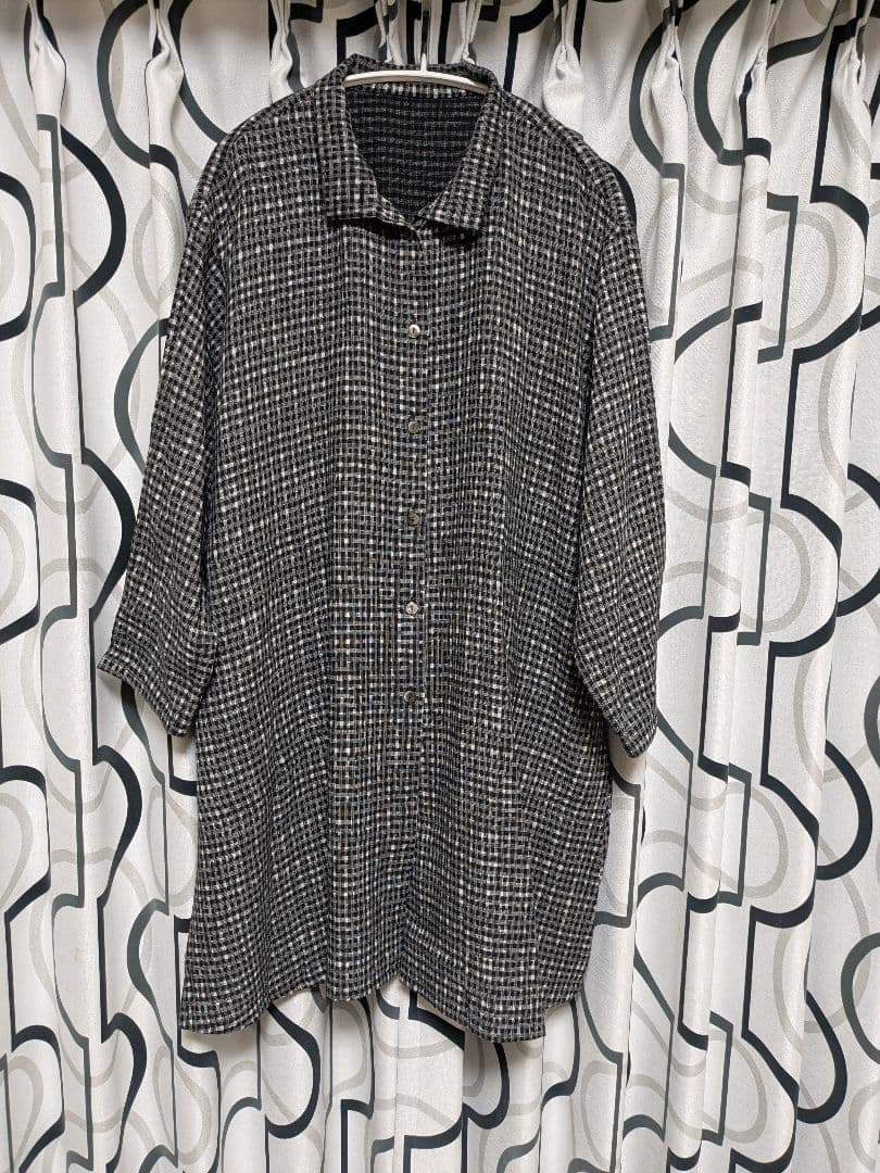 群言堂　石見銀山　ギンガムチェック　チュニックシャツ