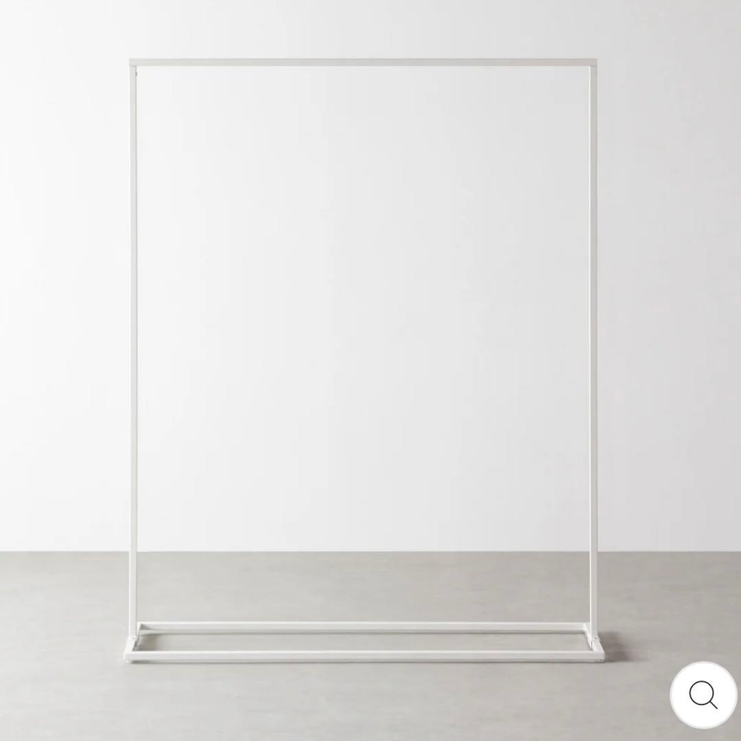 KANADEMONO シンプル アイアン ハンガーラック W120 ホワイト