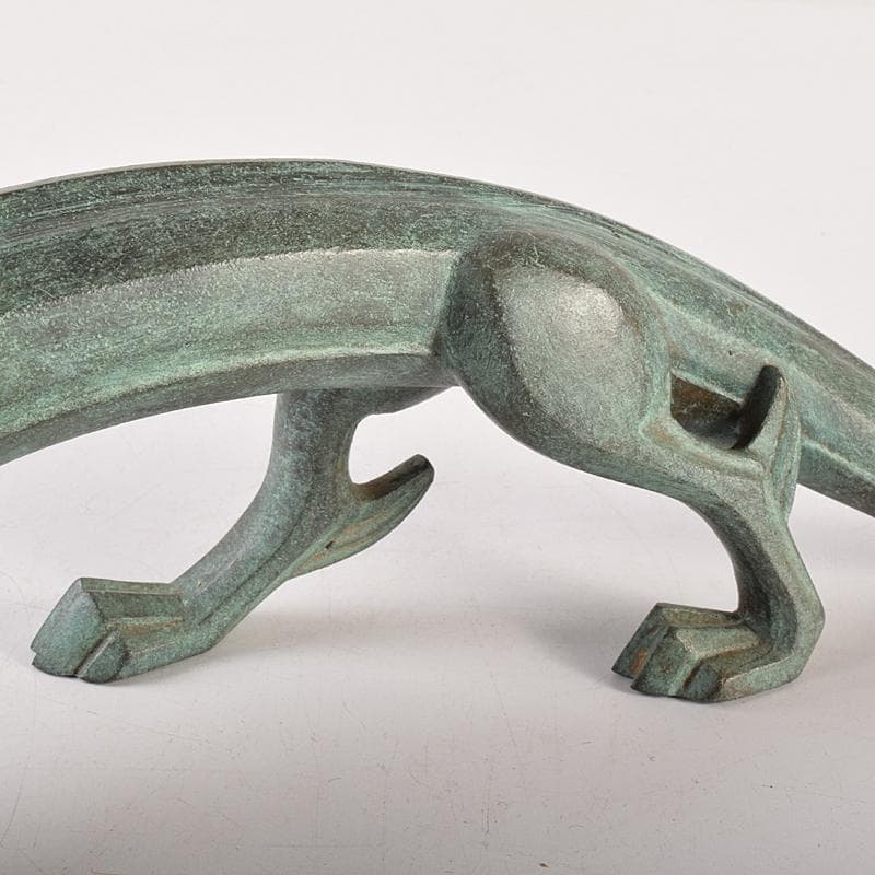 @わんわん　山本雲涛作　青銅　龍　置物　共箱　M　R7839