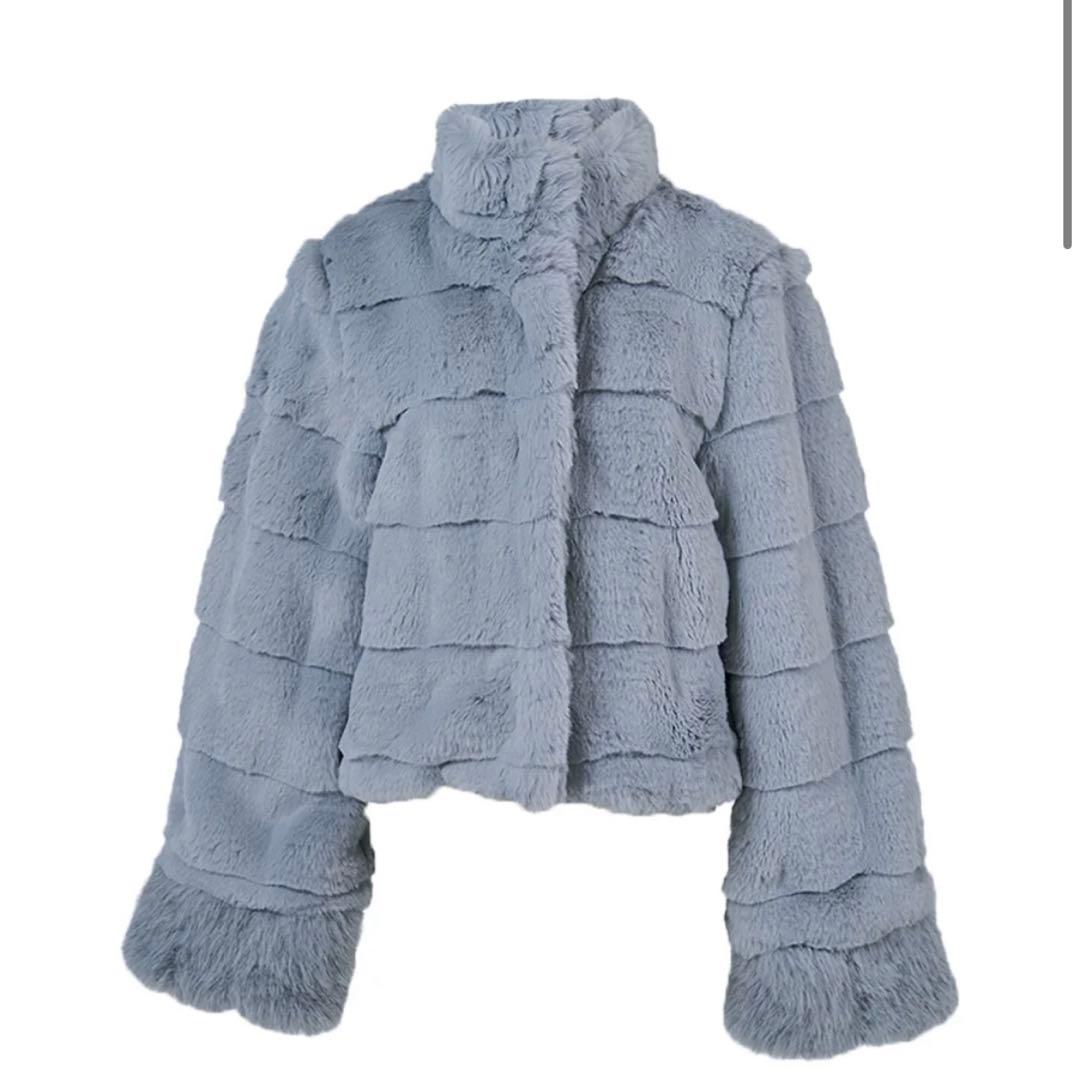 BELEAR MIMI ボリュームファーコート gray