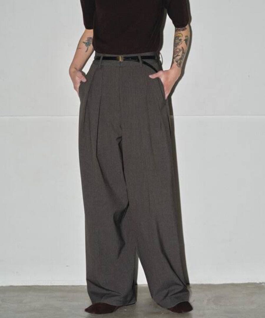 【。さん専用】Doubletuck Smooth Trousers 36