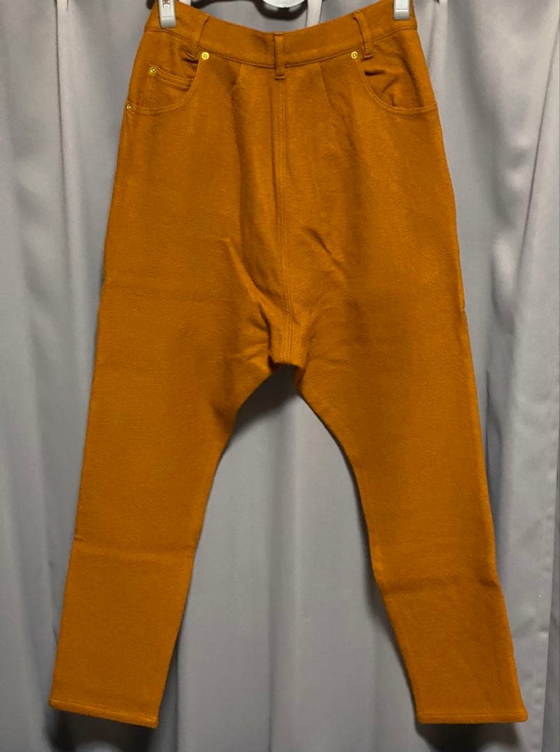 希少珍品　試着のみmercibeaucoup WOOLサルエルパンツ　革パッチ