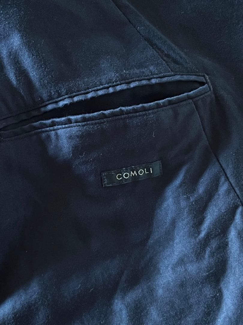 COMOLI 21SS コットンサテン ハンティングジャケット Black 3