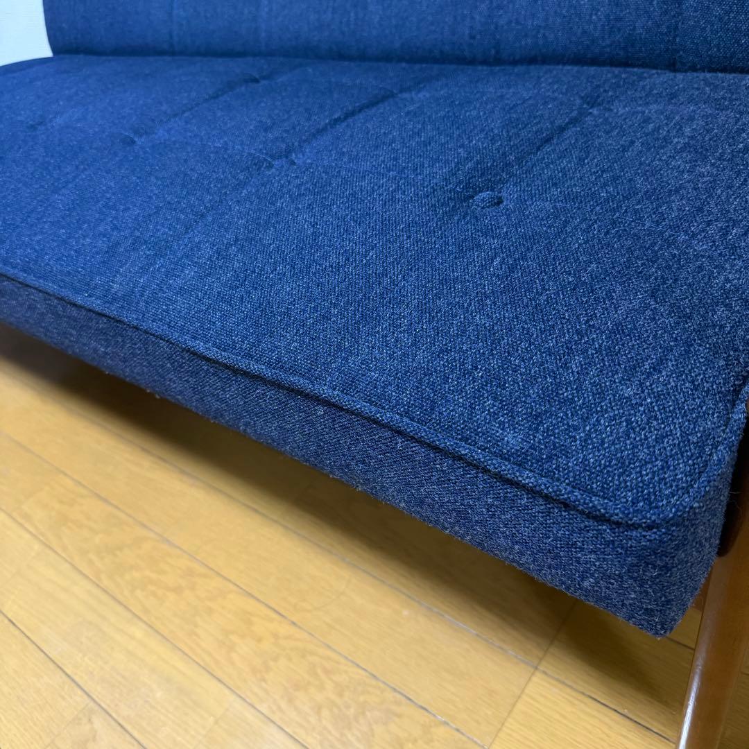 カリモク６０　Kチェア　２シーター　karimoku　タープブルー　２人掛け