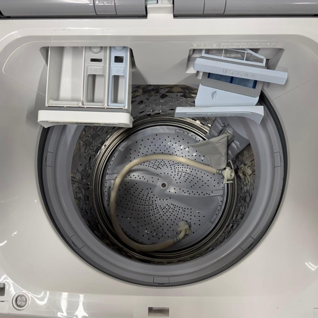 62○送料設置無料　19年製　シャープ洗濯機　8㌔　熱乾燥4.5KG 保証込み