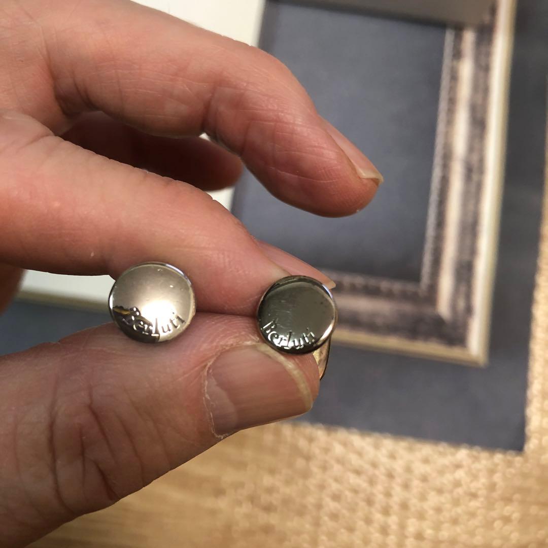 【せるお　美品】BERLUTI カリグラフィーカフリンクス シルバー