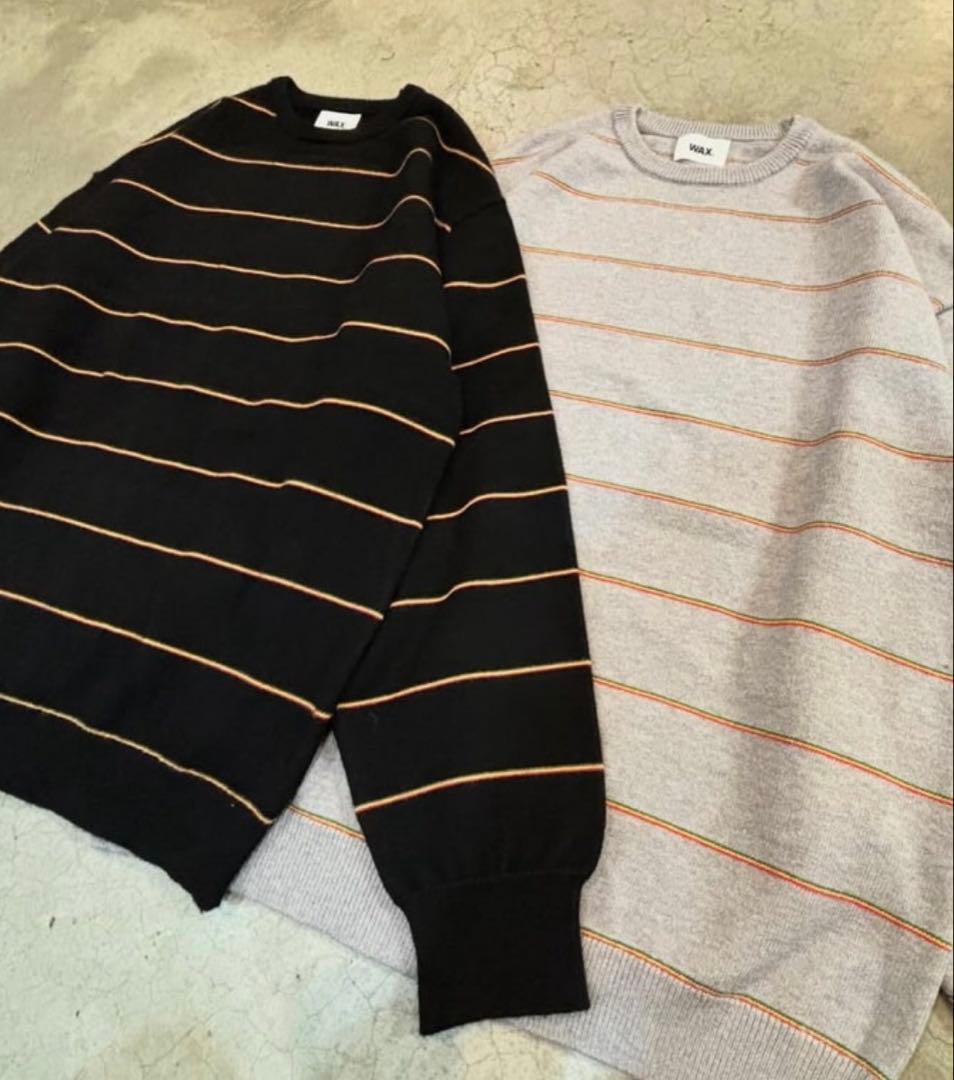 WAX \"Rasta Stripe Crew Knit\" 長袖ニット