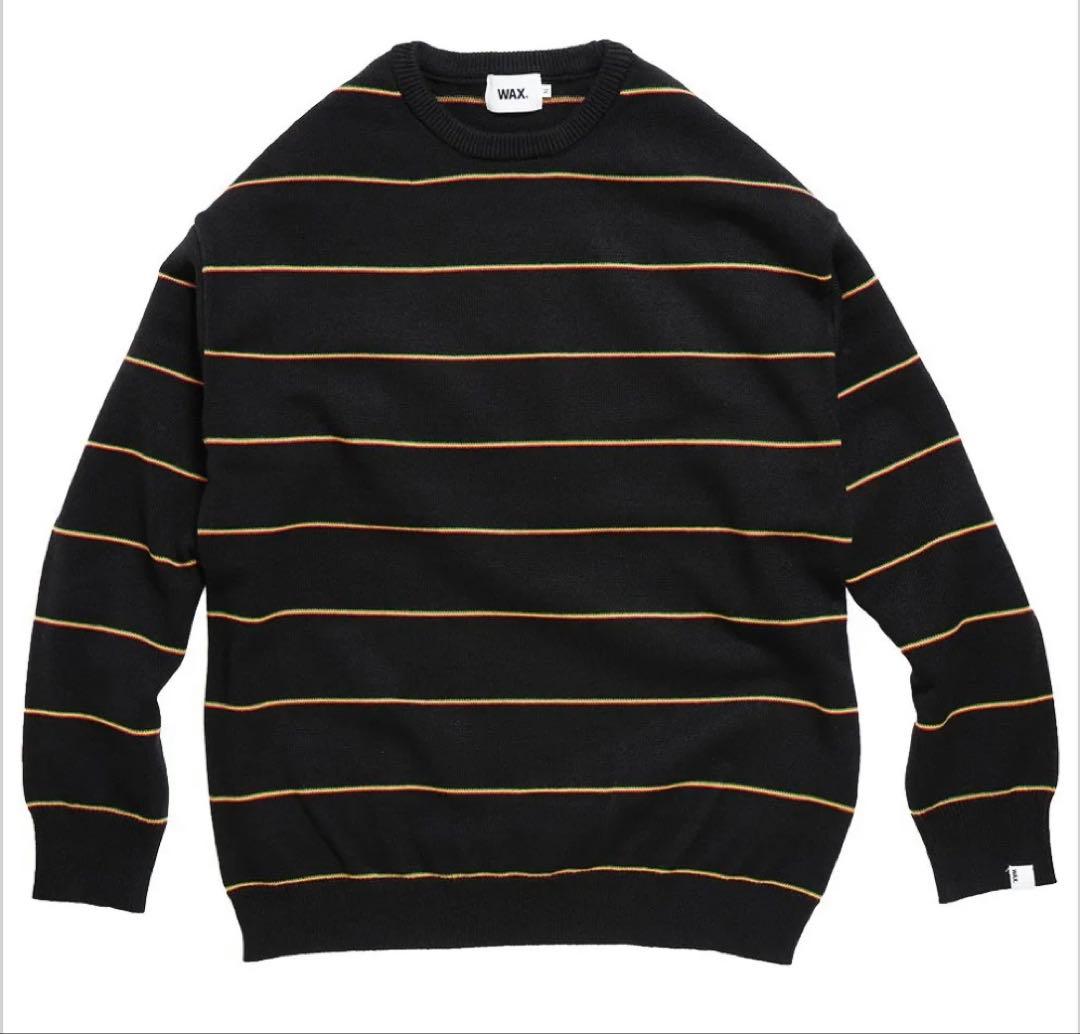 WAX \"Rasta Stripe Crew Knit\" 長袖ニット