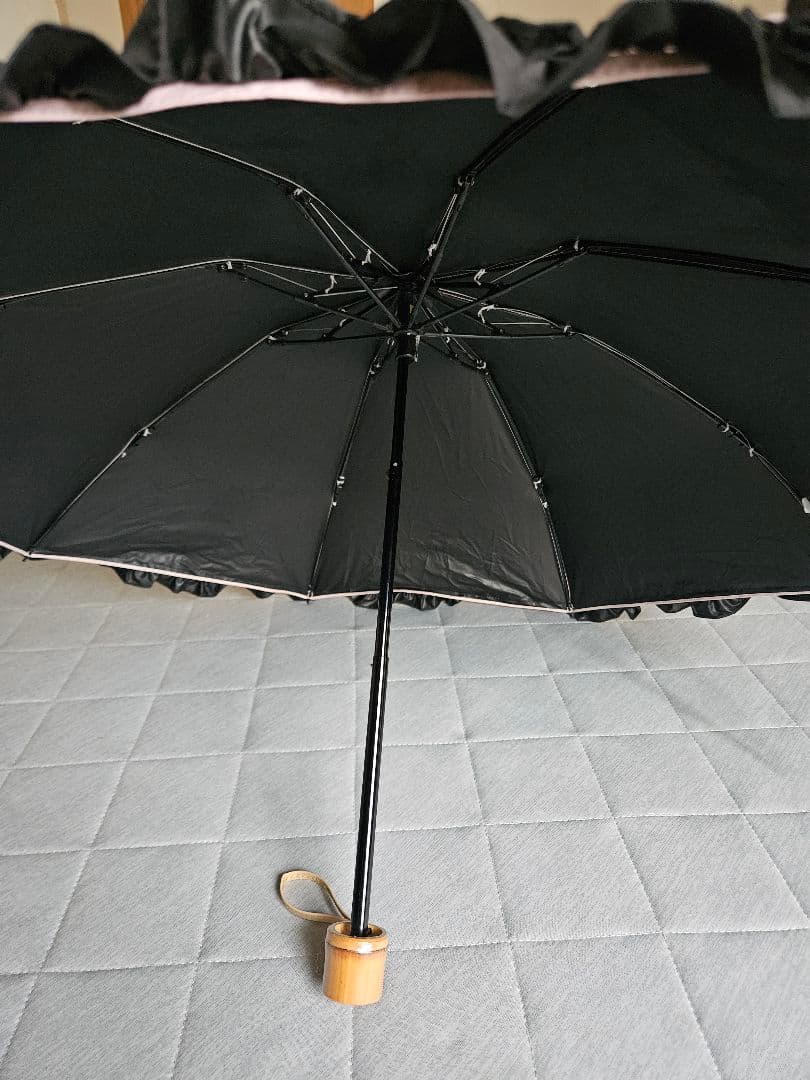 芦屋ロサブラン 日傘 3段折り フリル