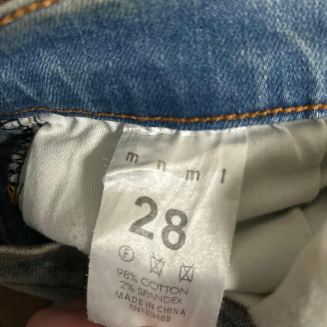 mnml ダメージデニムパンツ サイズ28