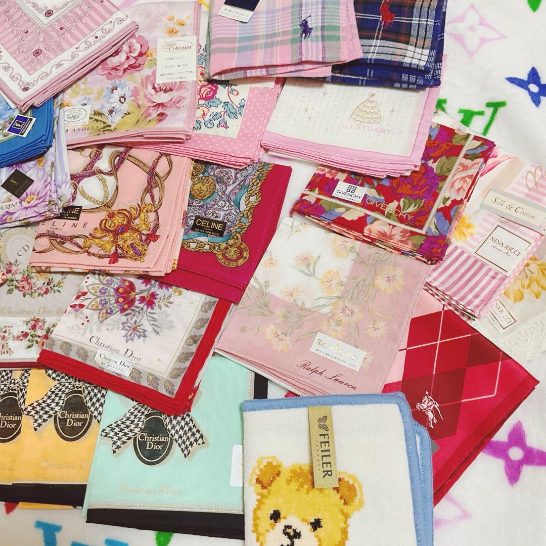 ブランド ハンカチ23枚DiorヴィヴィアンYSLポロCELINEバーバリー