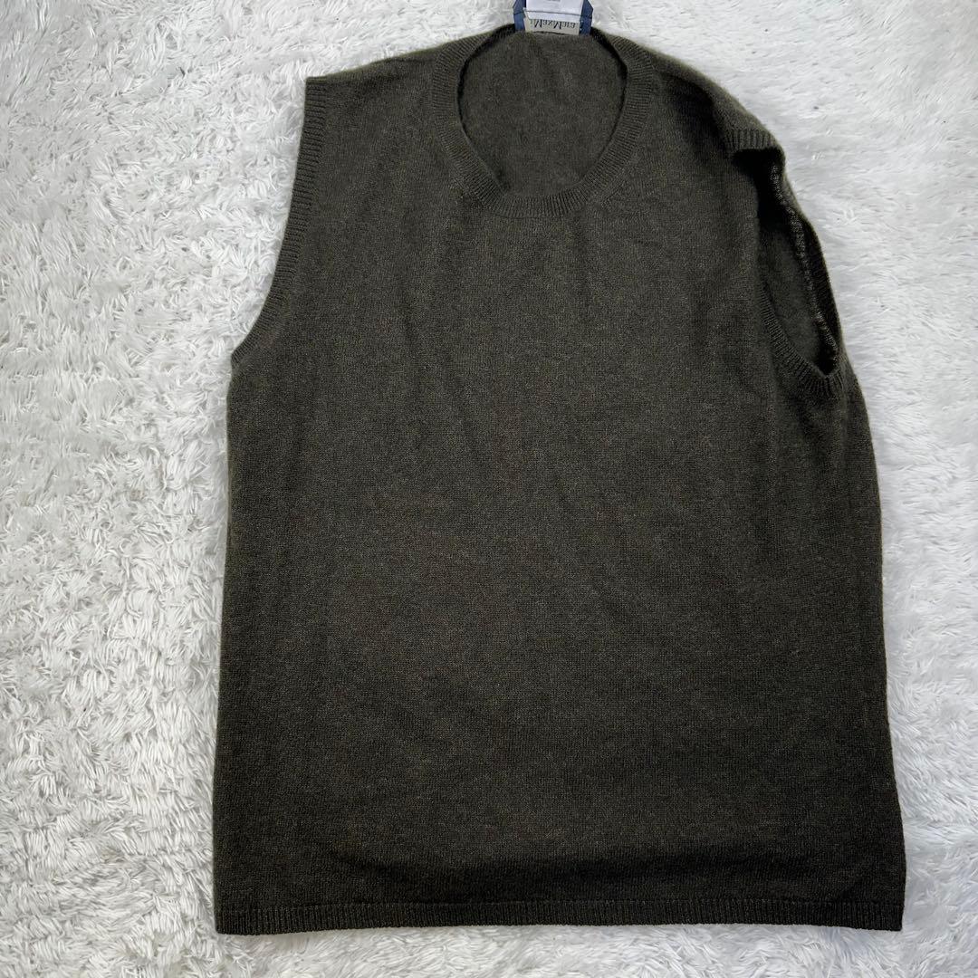 新品　マックスマーラ　ニットベスト　カシミア混　シルク　ノースリーブ L