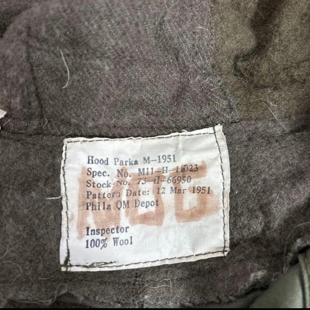 50s 初期型　米軍　実物　M51フード　M1951 PARKA コヨーテファ④