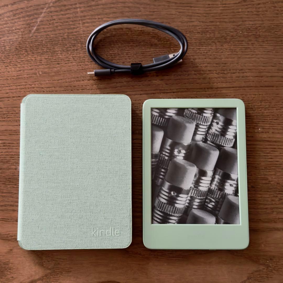 Kindle (第11世代) ＆Amazon純正ファブリックカバー (マッチャ)